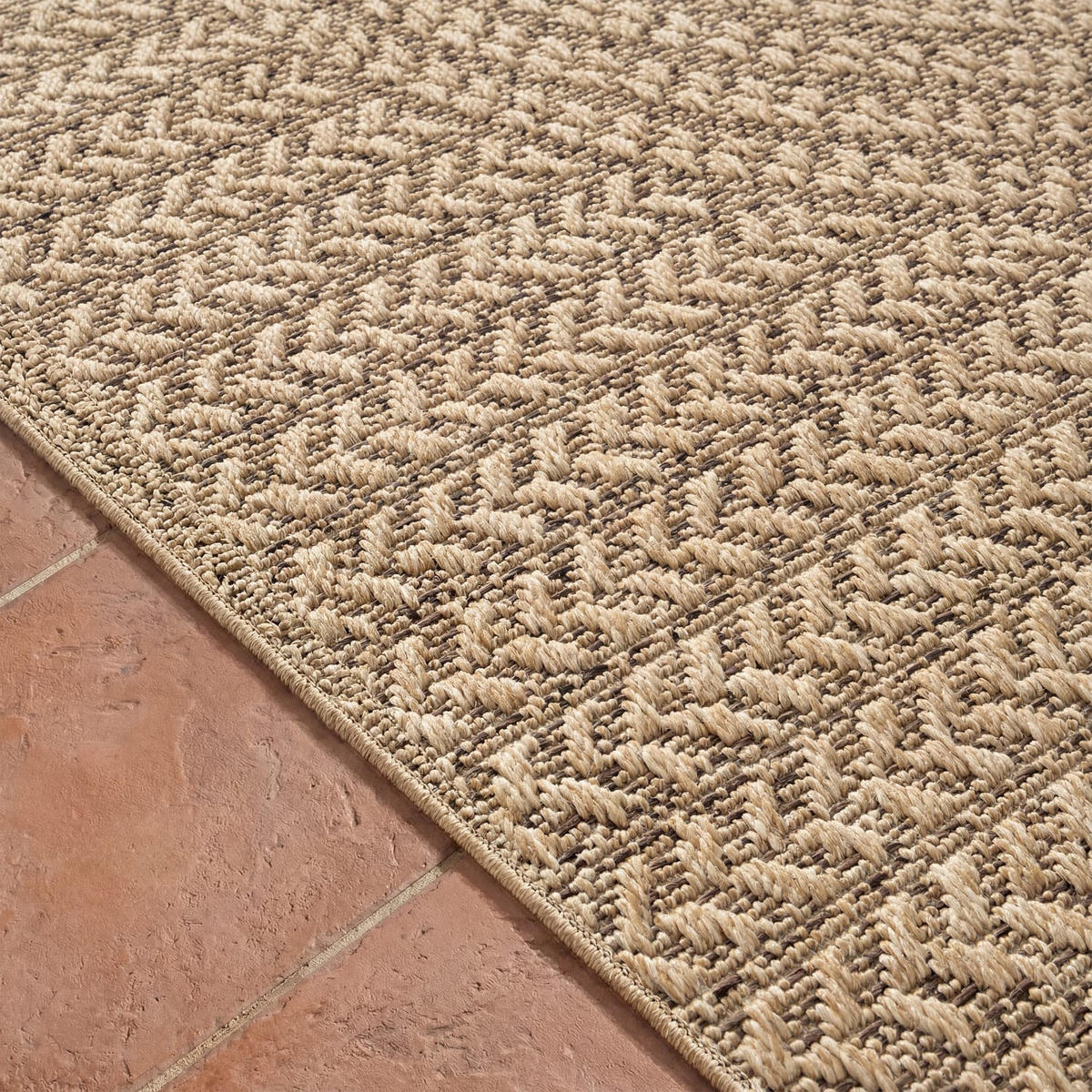OUTDOORTEPPICH 200/200 cm Waregem 629 - Beige, Kunststoff (200/200cm) - Paco Home