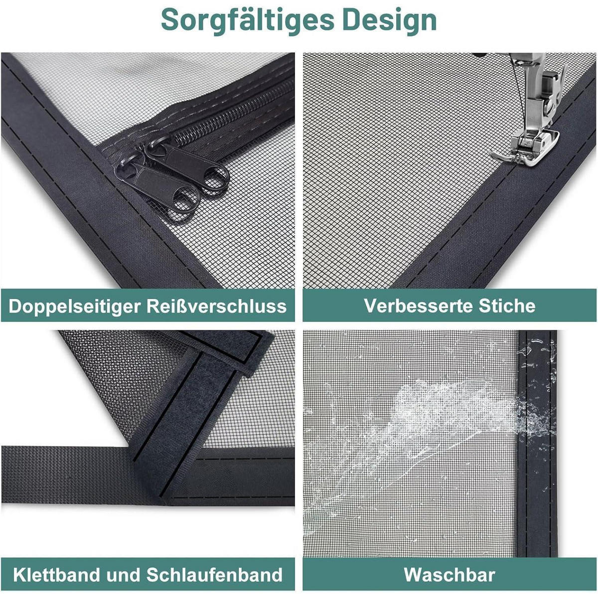 KATZENGITTERTÜR verstärkt 80 x 200 cm Schwarz - Schwarz, Kunststoff (20/30/3cm)