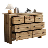 SIDEBOARD 152/40/89 cm mit 7 Schubladen in Holzfarbe im Landhausstil - Naturfarben, Holzwerkstoff (152/89/40cm) - BEAOK