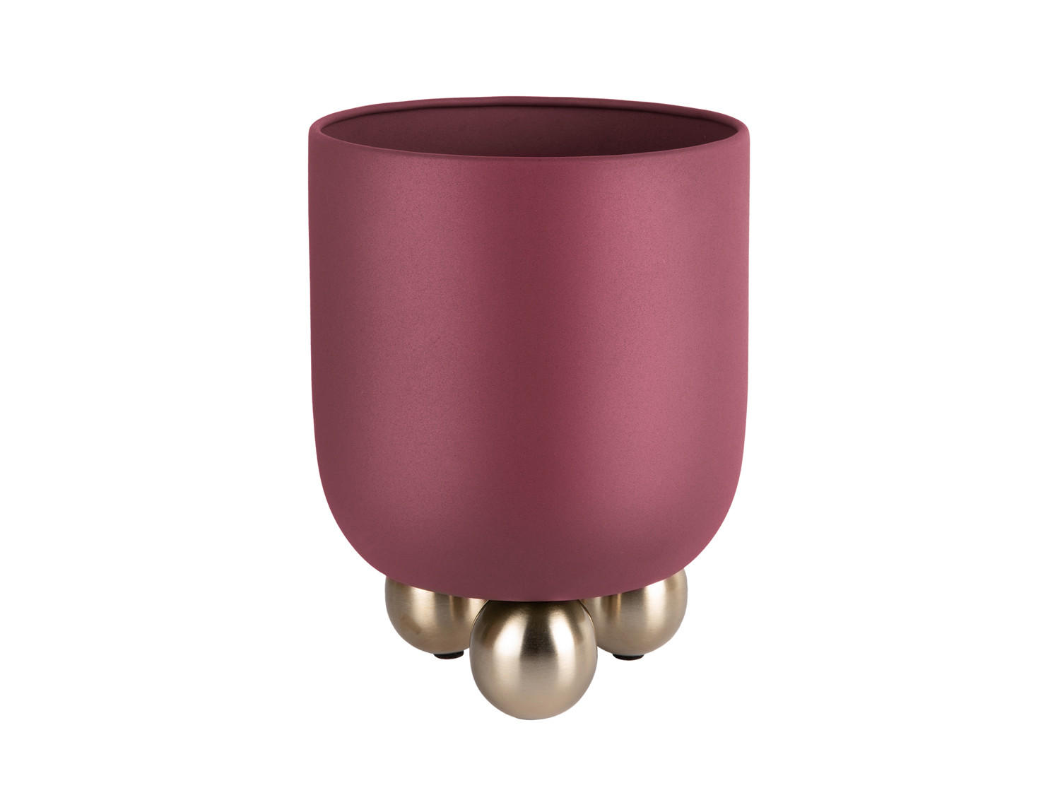 BLUMENTOPF Estilo Rot Ø26/32 cm - Rot, Metall (32cm) - Present Time