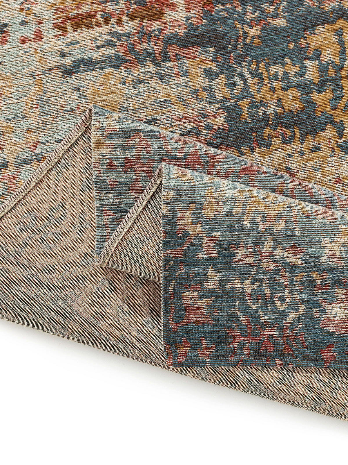 LÄUFER Frencie Blau 80x250 cm - Blau, Textil (80/250cm) - benuta Nest