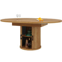 ESSTISCH ausziehbar Ø 118-158 x 118 x 76,8 cm MDF Walnut - Braun, Holzwerkstoff (118/118/76.8cm) - Meubliv