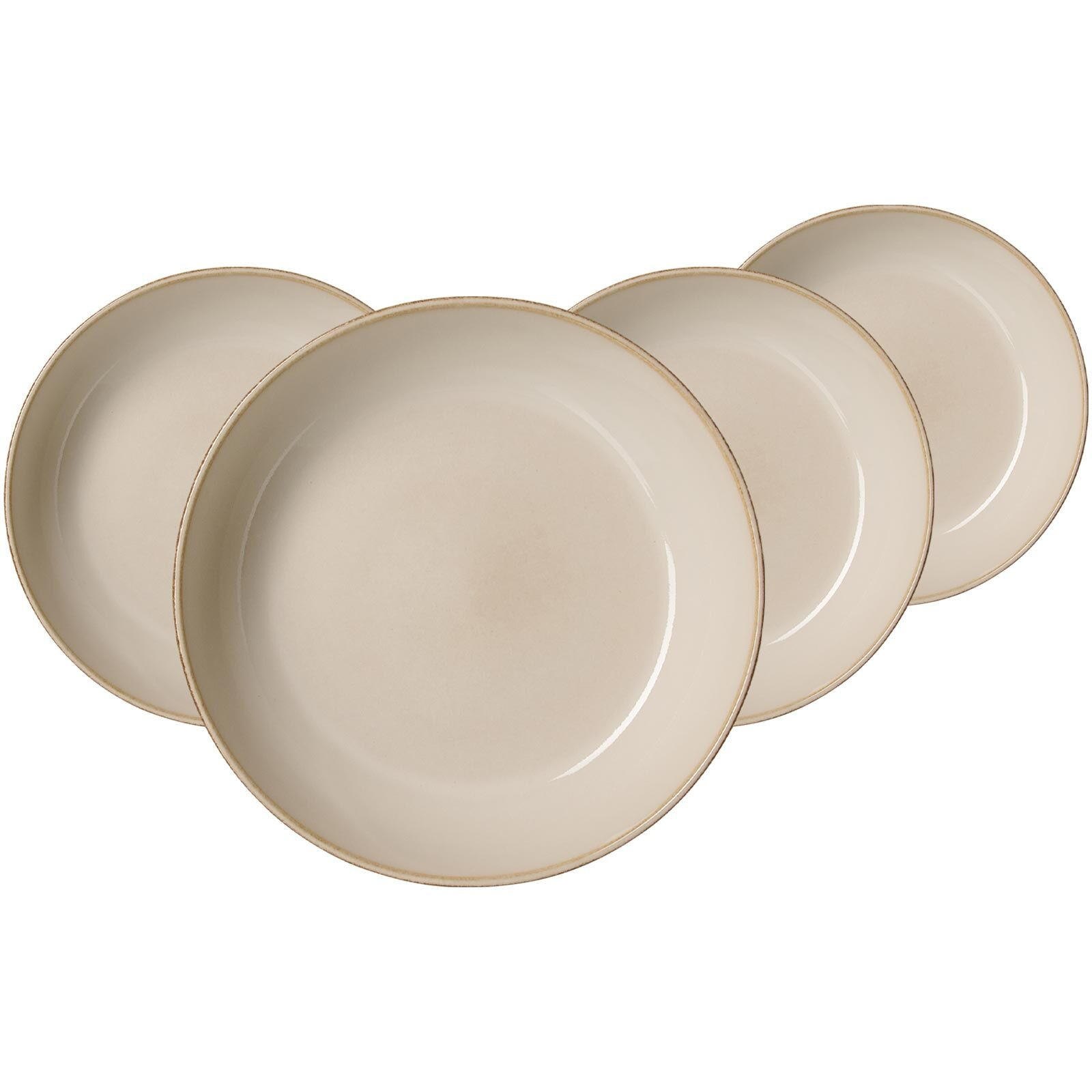 SUPPENTELLER Olivia beige ø 20 cm 4er Set - Beige, Keramik (20cm) - Ritzenhoff Breker