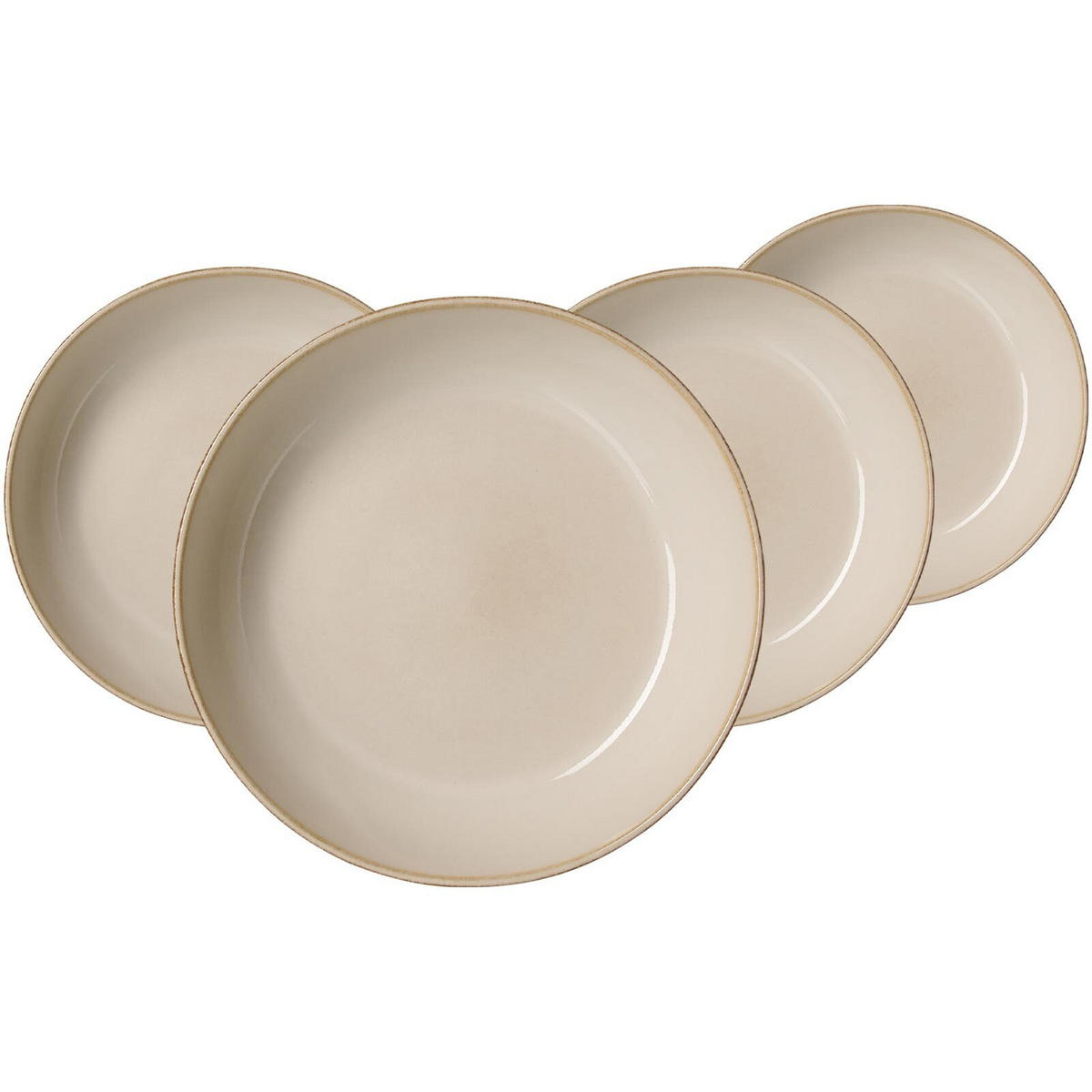 SUPPENTELLER Olivia beige ø 20 cm 4er Set - Beige, Keramik (20cm) - Ritzenhoff Breker