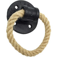 MÖBELGRIFF Retro 1er-Set Seilring Metall - Schwarz, Metall (6.5/2/8cm)