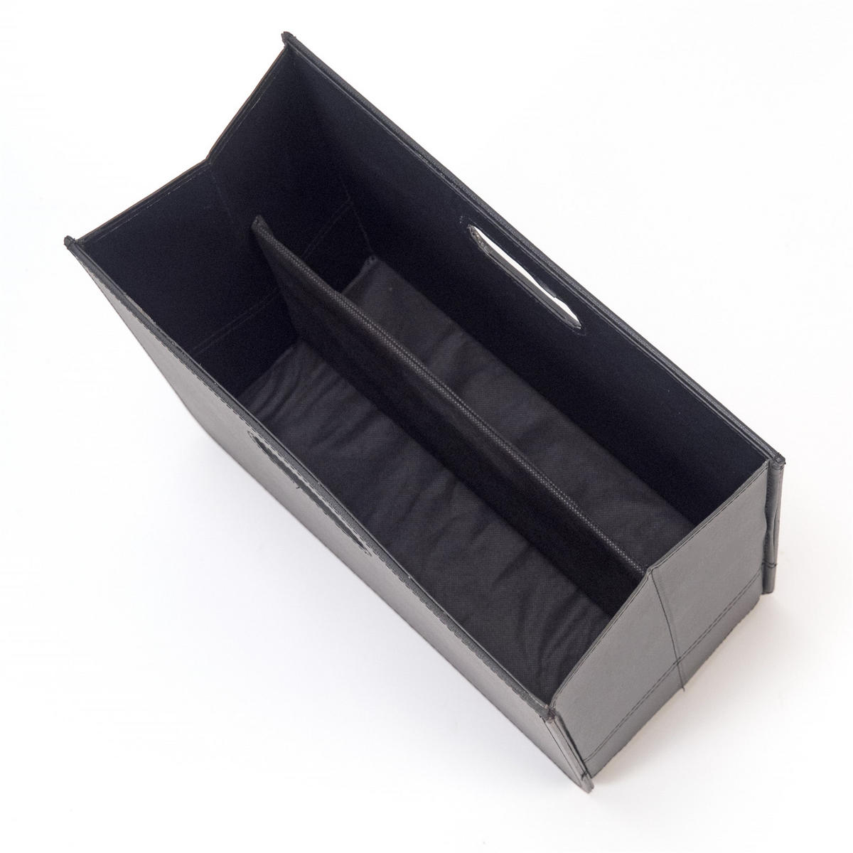 ZEITUNGSKORB Business Kunstleder, faltbar schwarz - Braun, Kunststoff (19/30/40cm) - DESIGN DELIGHTS