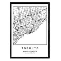 POSTER Toronto Film Nordischer Stil A3 Rahmenlos - Klar, Papier (29.7/5/42cm) - Nacnic