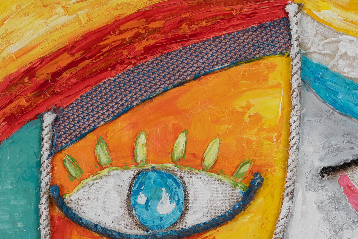 ACRYLBILD HANDGEMALT 80/80 cm - Multicolor, Holz/Textil (2.66/80cm) - KUNSTLOFT