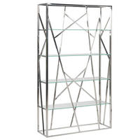 REGAL 4 Fächer Hoxie - Silberfarben, Metall (100/175/30cm) - Beliani