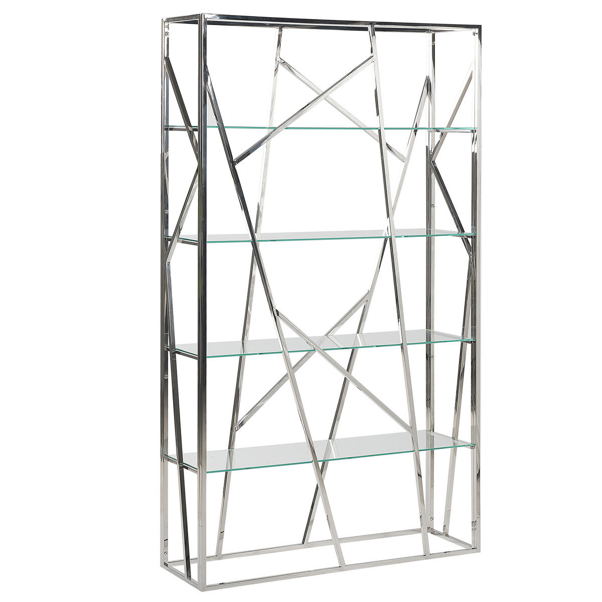 REGAL 4 Fächer Hoxie - Silberfarben, Metall (100/175/30cm) - Beliani