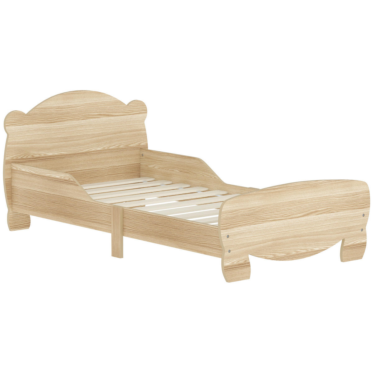 KINDERBETT, Naturholz, MDF, 143,5L x 80B x 55H cm - Naturfarben, Holzwerkstoff - AIYAPLAY