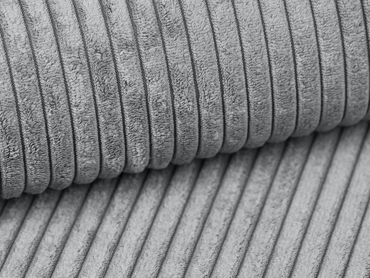 SITZHOCKER - 1 Person-Sitzer - Samt, Stoff - Hellgrau - AMELIA - Hellgrau, Textil (102/42/69cm) - Vente-Unique