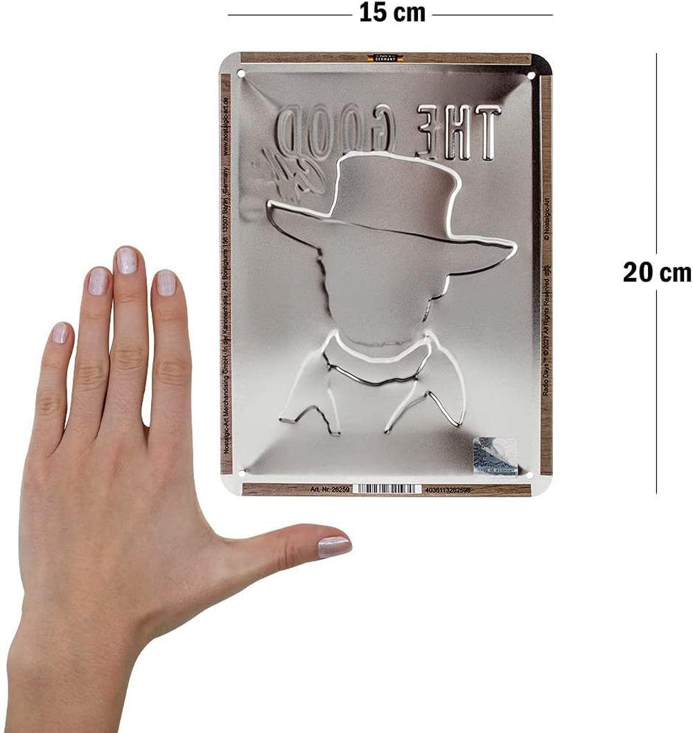 BLECHSCHILD 15/20 cm Celebrities The Good Coffee - Multicolor, Metall (15/20/0.5cm) - Nostalgic-Art