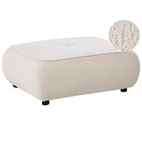 OTTOMANE Bouclé Cremeweiß Salla - Creme, Textil (96/43/78cm) - Beliani