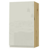 HÄNGESCHRANK Florence W2/40 Eiche Artisan / RAL 1013 perlweiß HG 40 / 32,5 / 72cm - Türanschlag links - Weiß Hochglanz/Eiche Artisan, Holz/Holzwerkstoff (40/72/32.5cm) - Feldmann-Wohnen