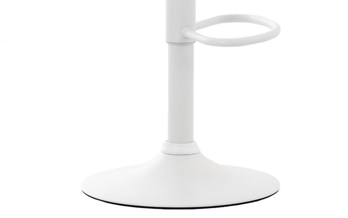 BARHOCKER 2er Set Prag Kunstleder weiß grau - Weiß/Grau, Kunststoff/Metall (51/109/52cm) - TPFLiving