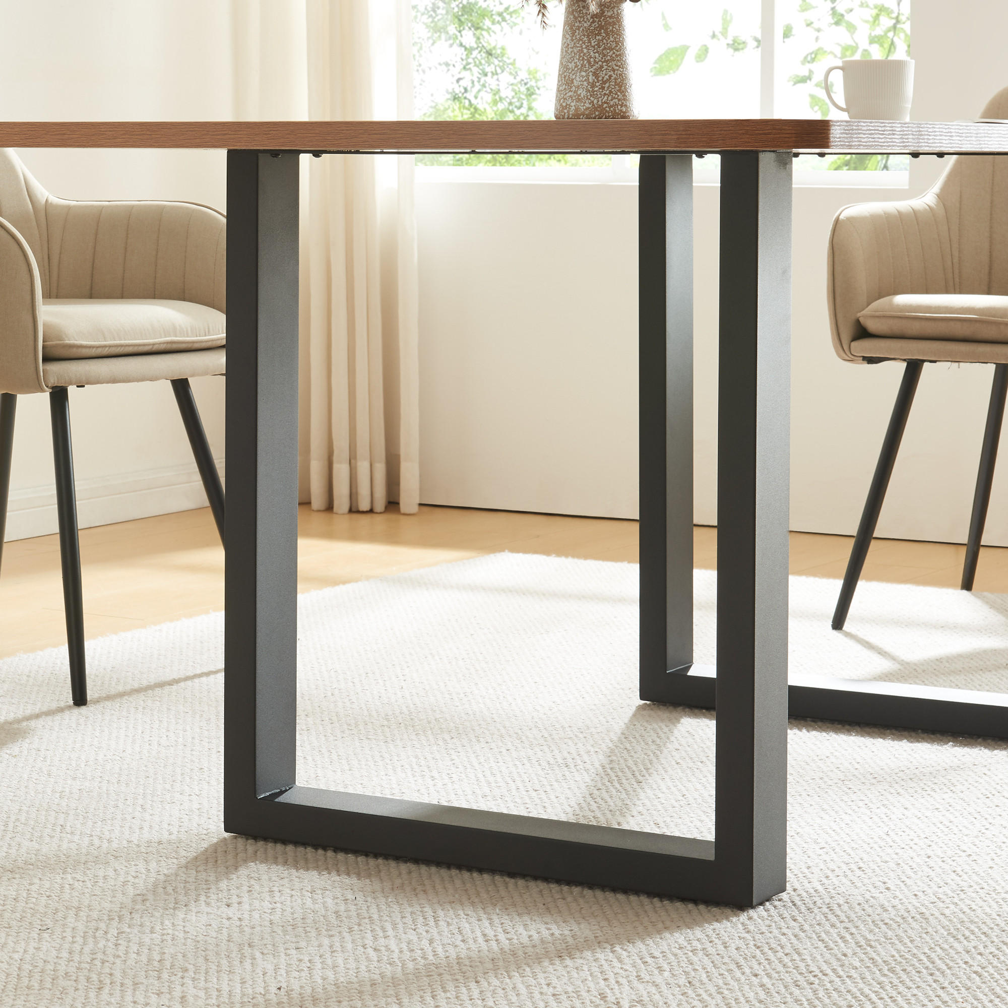 TISCHGESTELL-SET 2 TLG. Makers - Schwarz, Metall (60/72/10cm) - [en.casa]