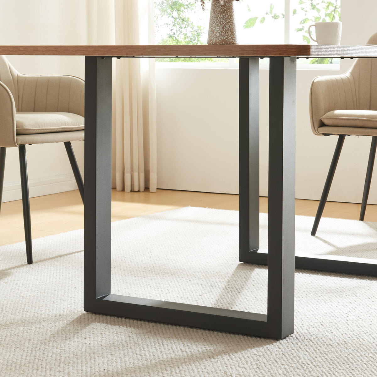TISCHGESTELL-SET 2 TLG. Makers - Schwarz, Metall (60/72/10cm) - [en.casa]