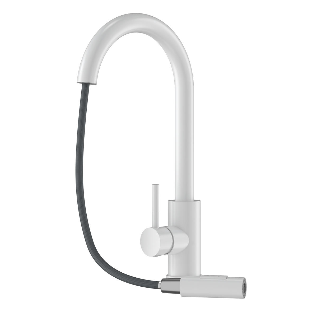 SPÜLBECKEN mit Batterie und Siphon - Weiß, Kunststoff/Stein (50/40/18cm) - Granitan