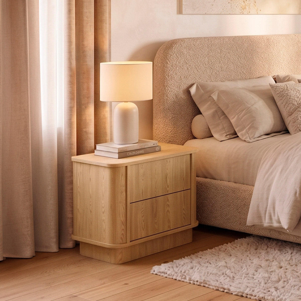 NACHTTISCH Halina Holz - Braun, Holzwerkstoff (62.4/45.7/40cm) - Petits-meubles