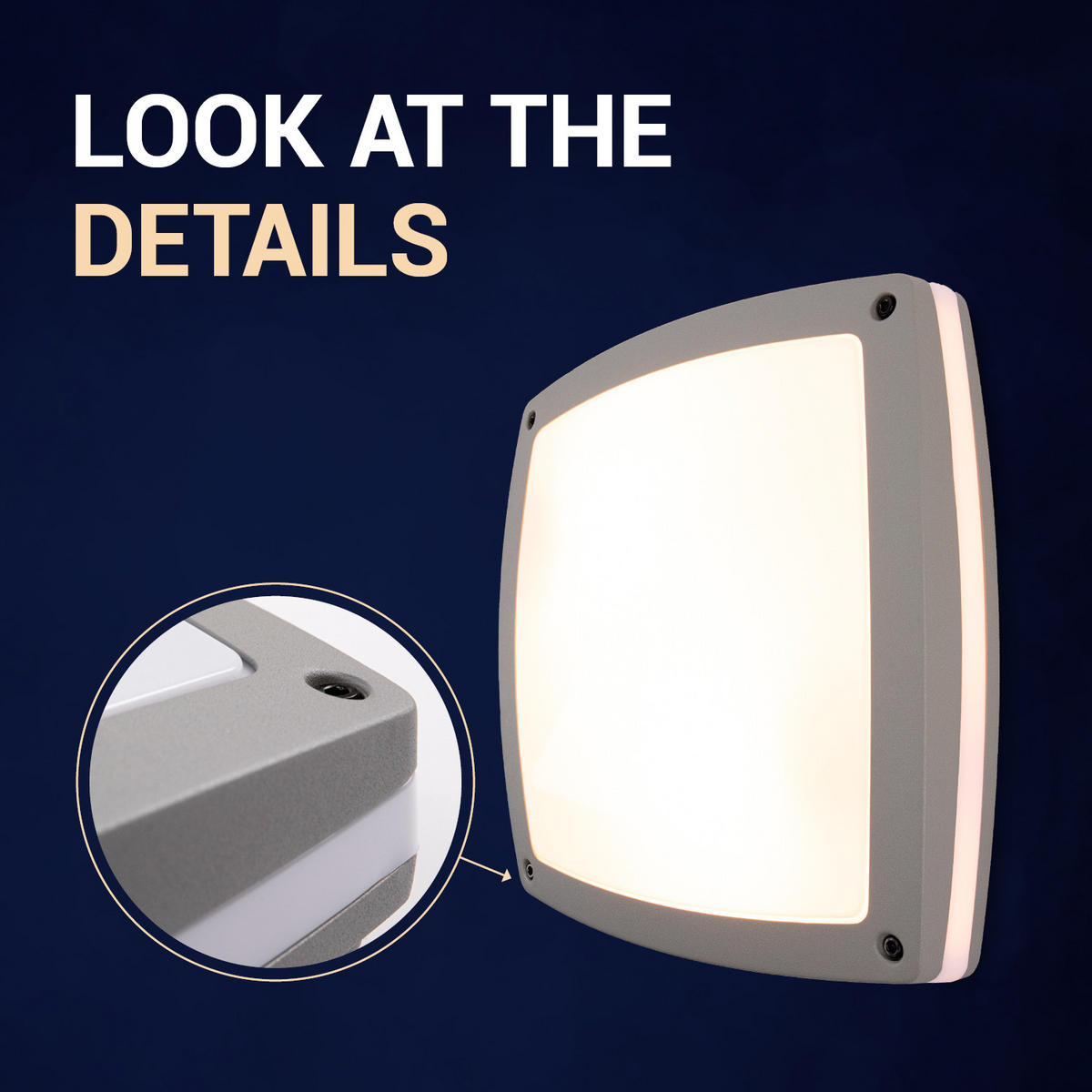 AUSSENLEUCHTE Chiara - Grau, Metall (30/30/9cm) - Paco Home