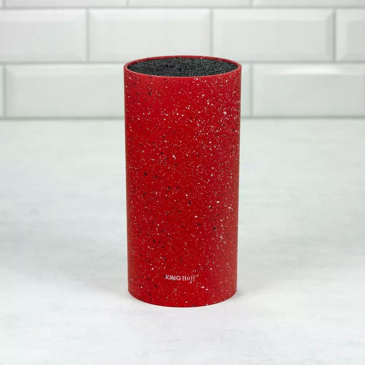 MESSERBLOCK Rot 22/11/22 cm KH1093 - Rot, Kunststoff (11/22/22cm) - Kinghoff 