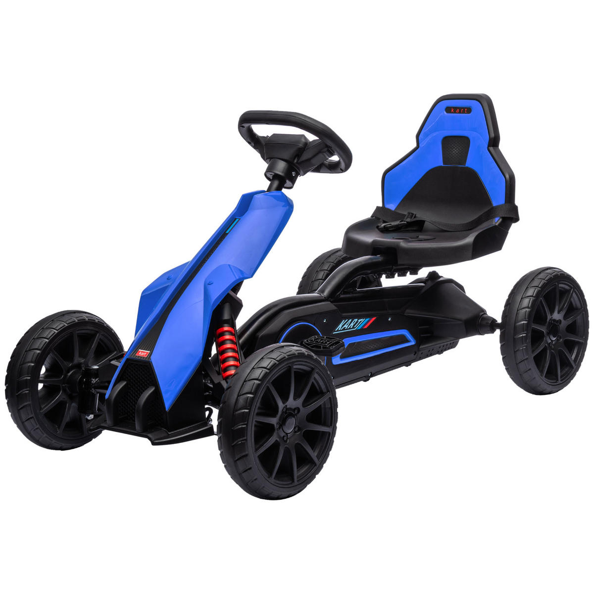 GO-KART DE-06128 mit Vor- und Rückwärtsgang und Handbremse Blau - Blau, Kunststoff/Metall (100/58/58.5cm) - ComfortXL