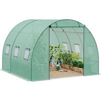 GEWÄCHSHAUS Winterfest, 300x300x200 cm, Weiß - Grün, Textil/Metall (300/200/300cm) - Woltu