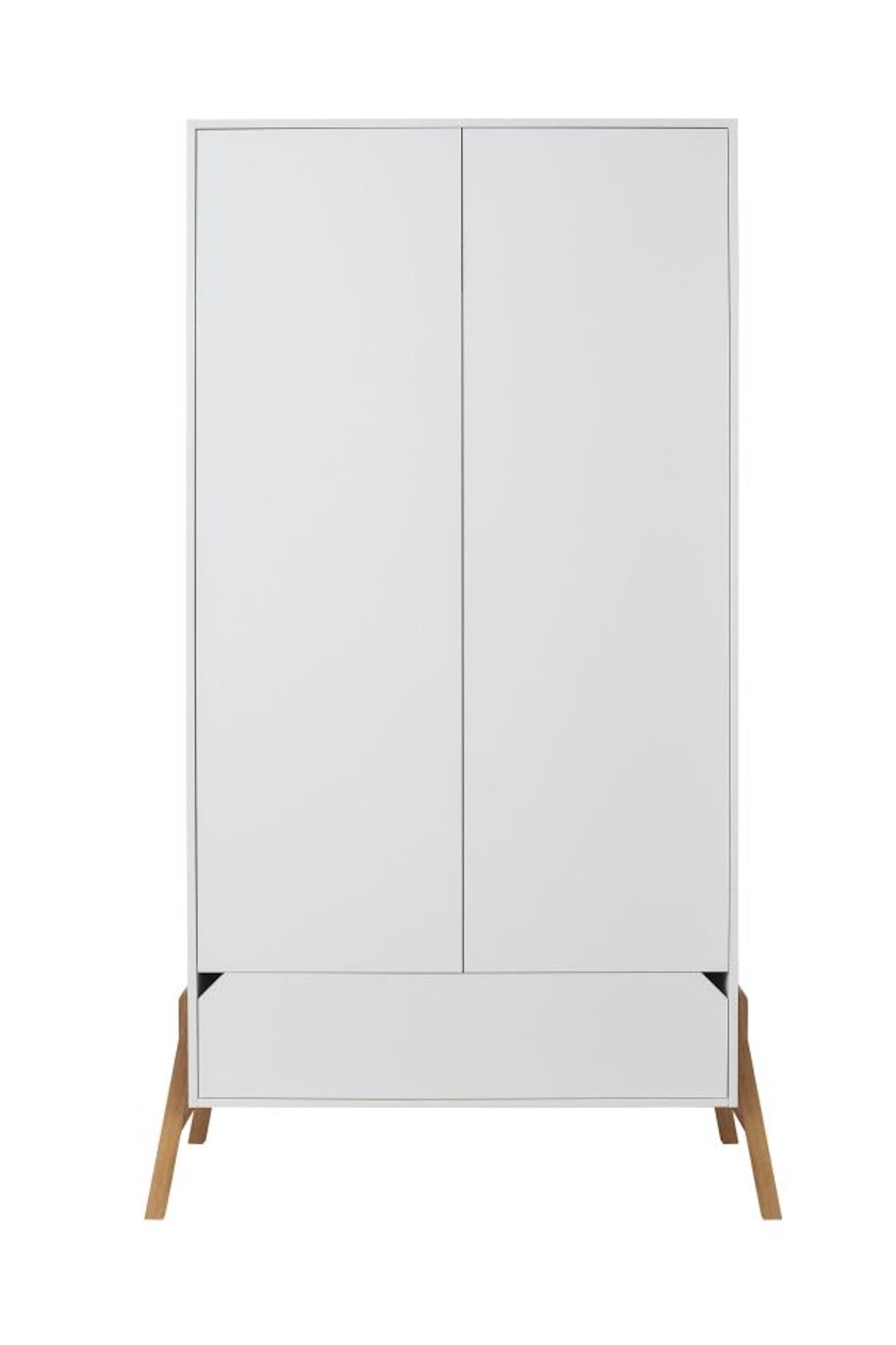 KINDERKLEIDERSCHRANK Lotta, 2-türig - Weiß, Holzwerkstoff (117/199/50cm) - RAUMHIRSCH FURNITURE