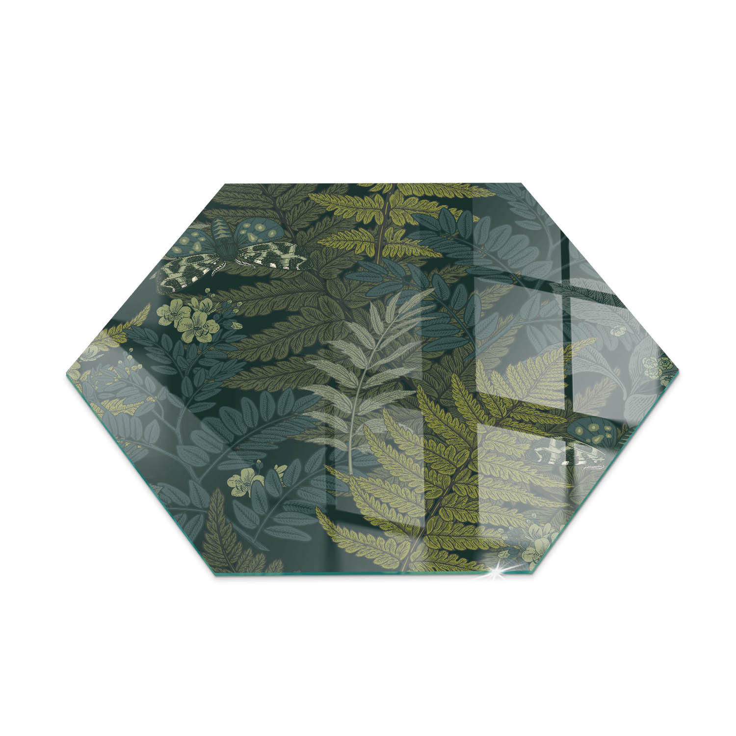 GLASPLATTE für Kamin h40 cm Grün - Grün, Glas (40/40/0.4cm) - ArtPrintCave