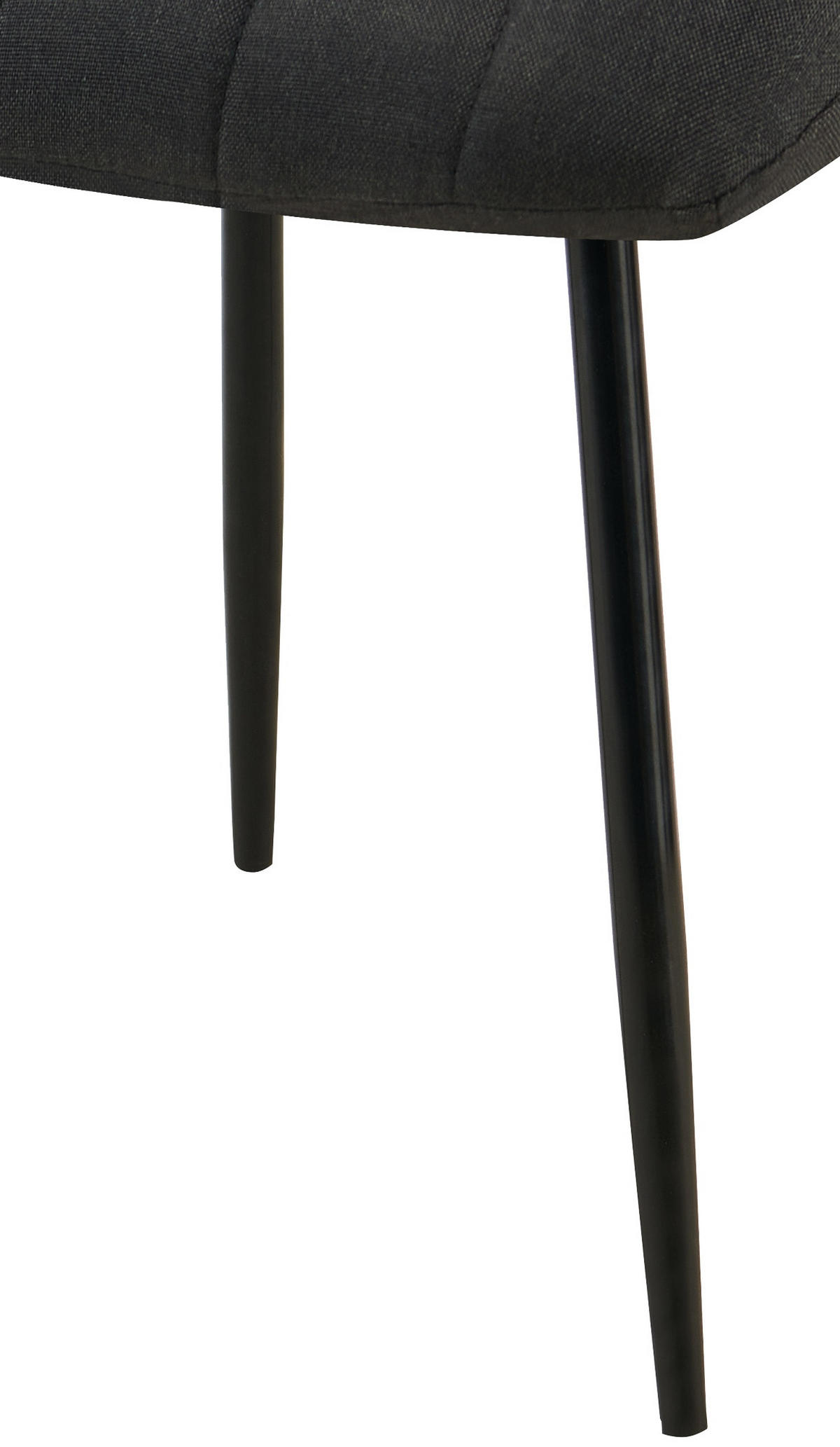 STUHL 4er Set Stoff Schwarz - Schwarz, Textil/Metall (45/88/53cm) - CLP