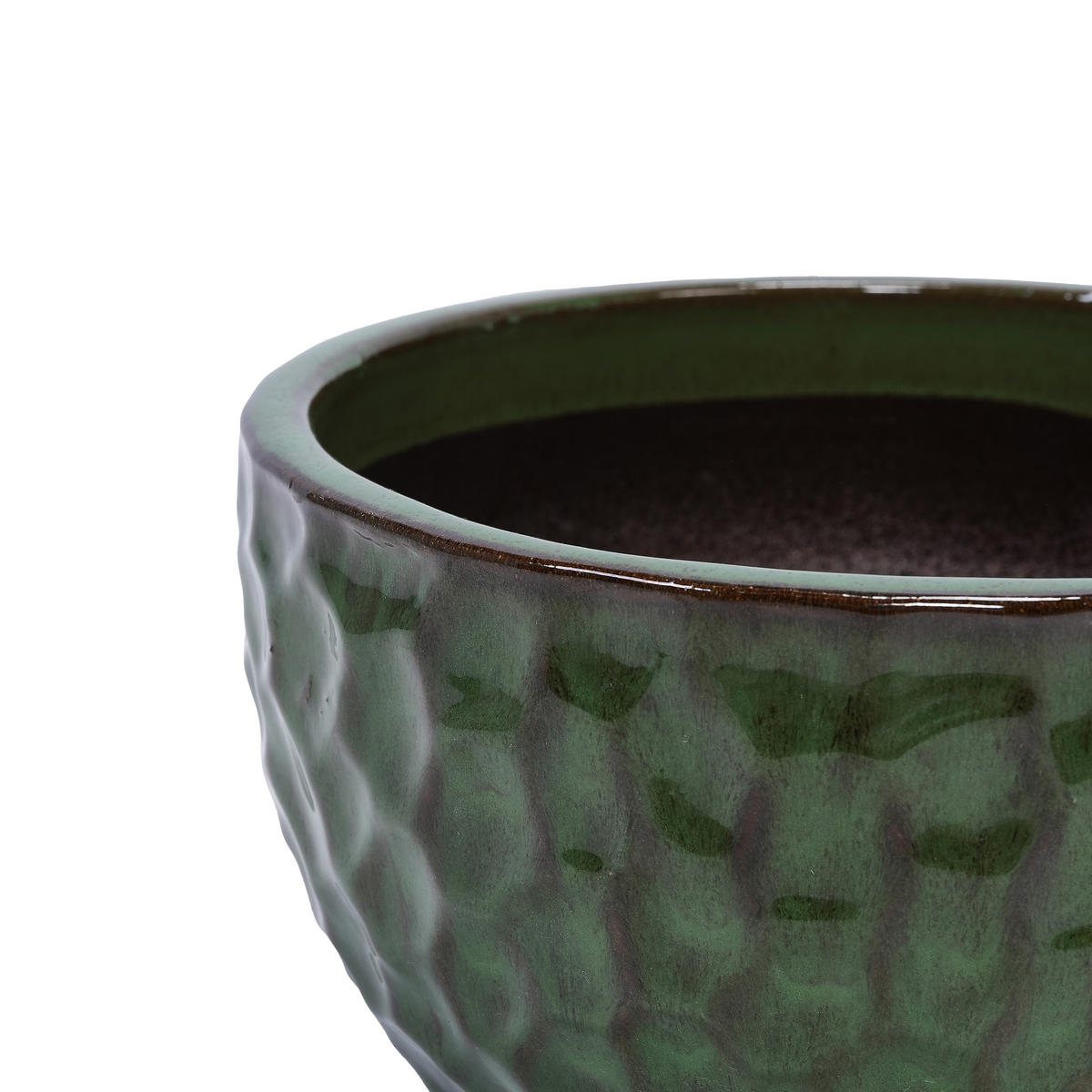 PFLANZTOPF Grün Ø 38/30/25 cm, 3er Set, Keramik, glasiert - Salbeigrün, Keramik (19cm) - PANGIVO
