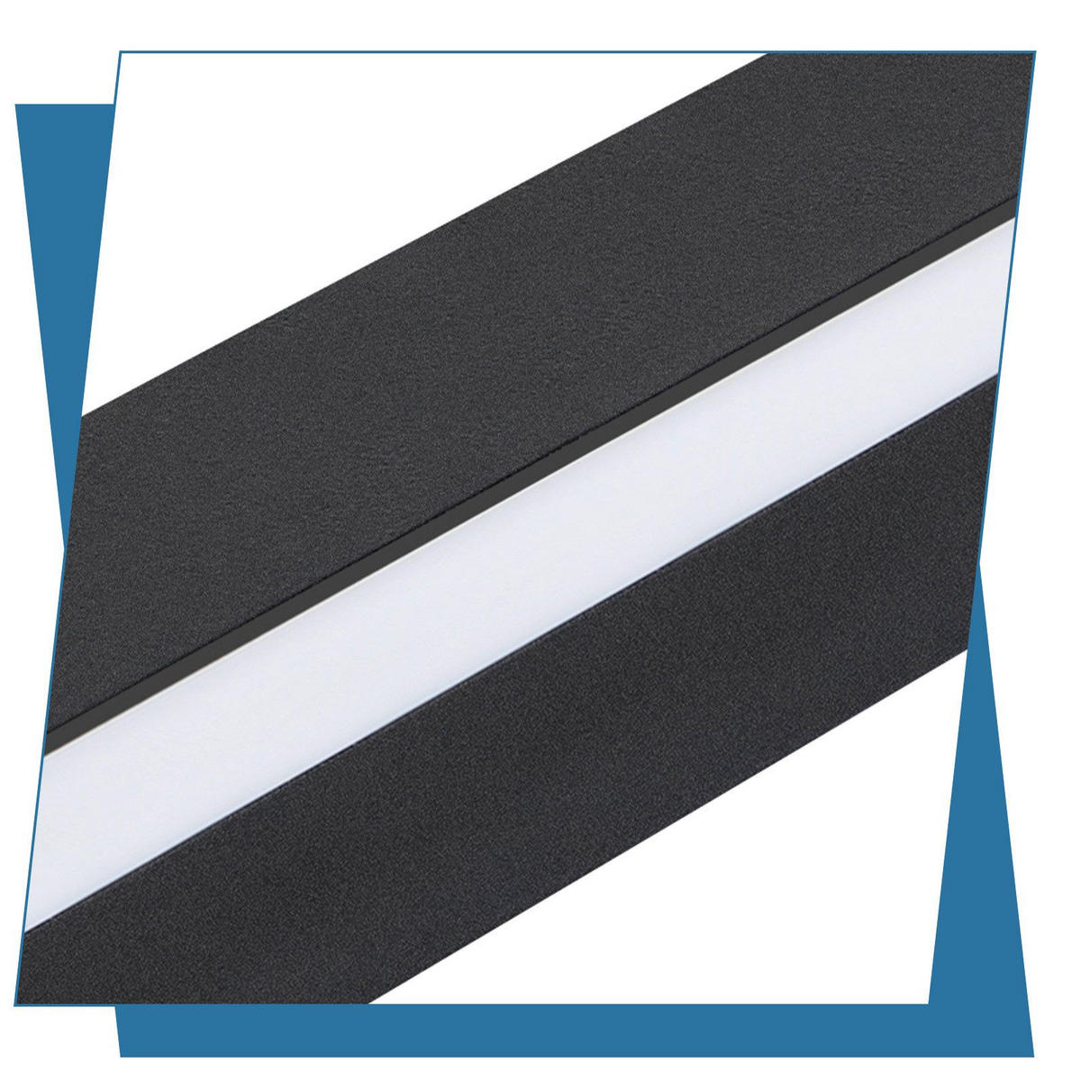 LED-WANDLEUCHTE Beaming 2.5/4/100 cm - Schwarz, Metall (4/100/2.5cm) - ZMH