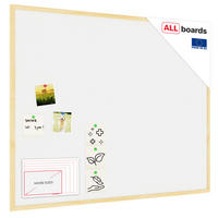 WEISS Pinnwand mit Holz Rahmen 100x80cm - Weiß, Holz (100/80/1.6cm) - ALLboards