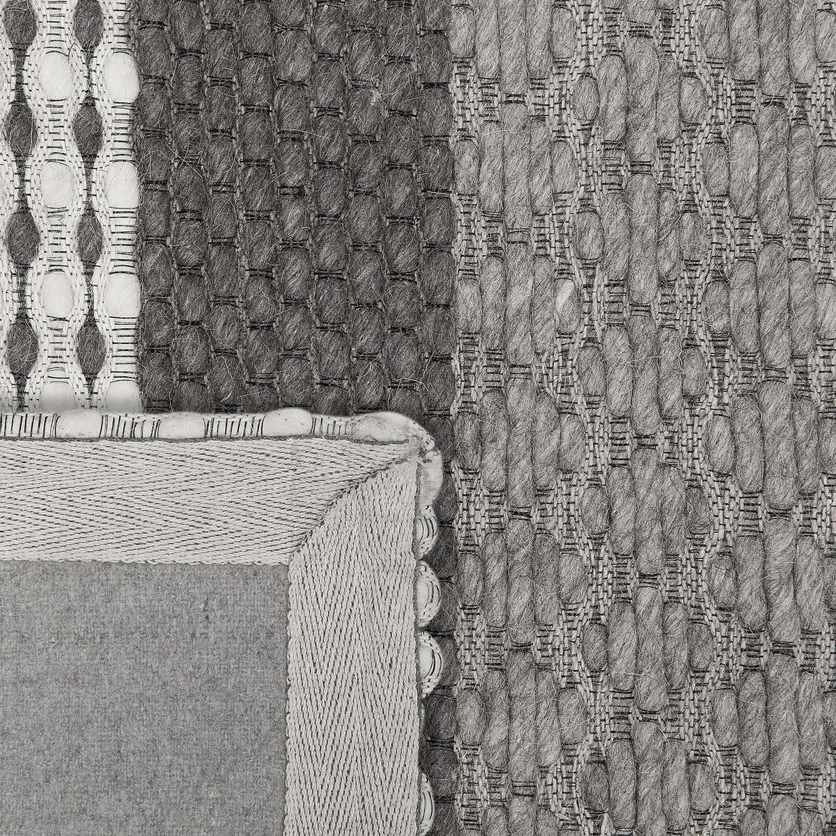 KURZFLOR-TEPPICH Akkaya 230/160 cm - Grau, Textil (160/230cm) - Beliani