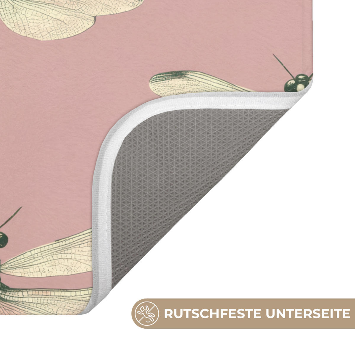 WC-VORLEGER Lillibells - Muster - Rosa Toilettenvorleger 55x60 cm - Rosa, Kunststoff/Textil (55/1cm) - OnlyWow