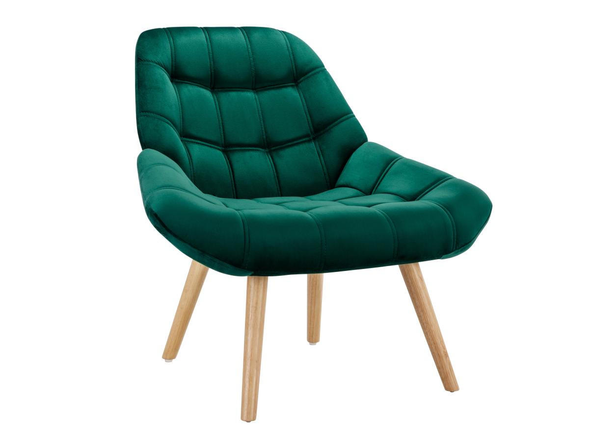 SESSEL - Samt - Grün - LUOSTO - Grün, Textil (79/83/87cm) - Vente-Unique
