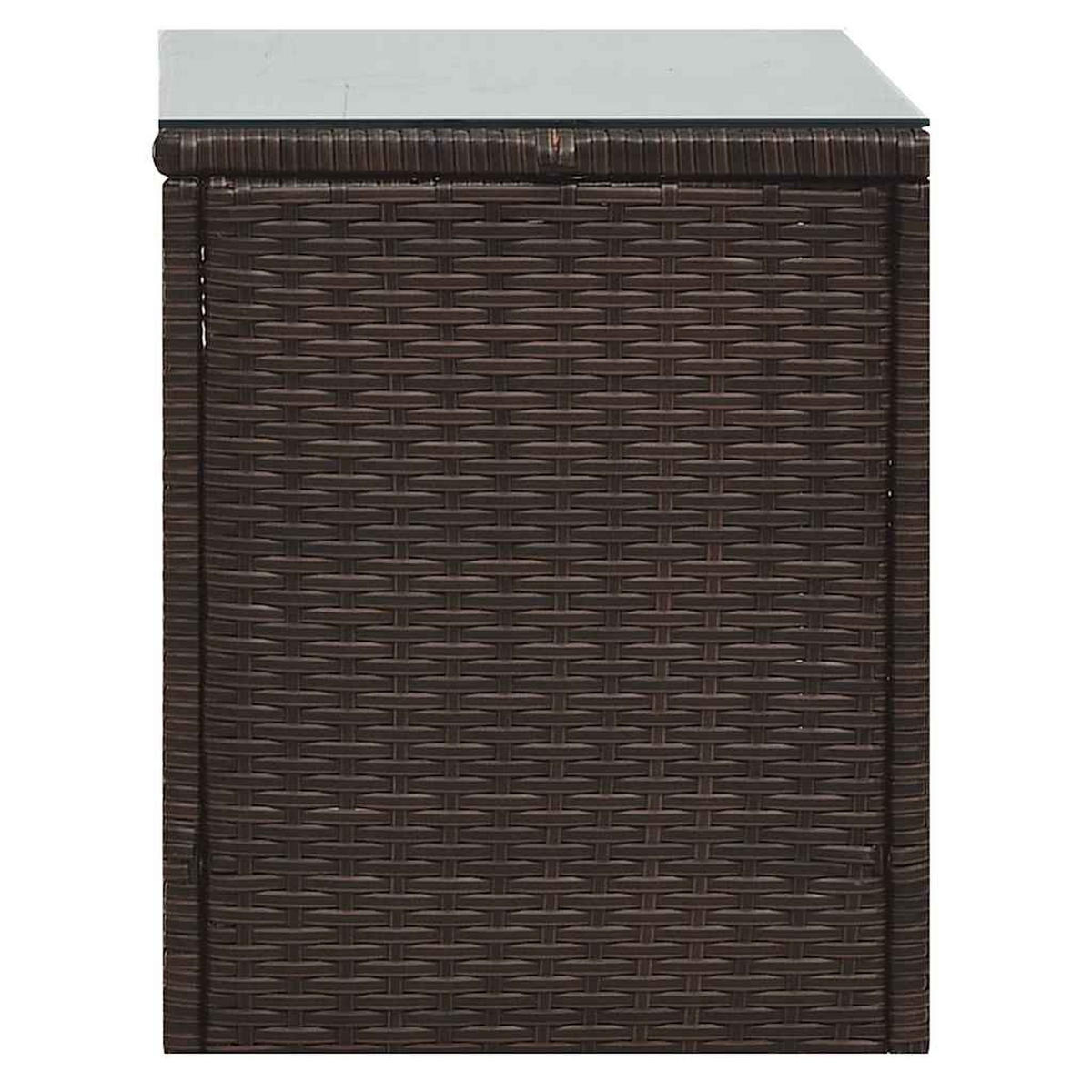 LOUNGEGARNITUR mit Kissen, aus Poly Rattan, in Braun, 5-teiliges Set - Braun, Kunststoff - vidaXL