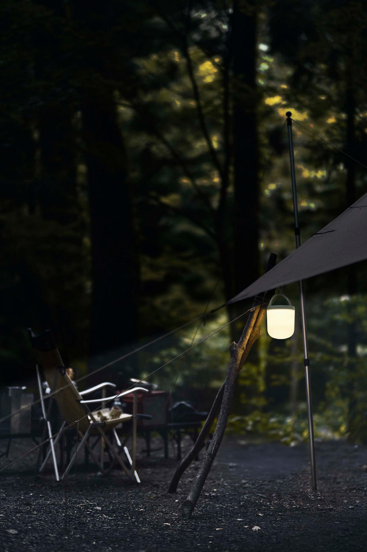 LED-LEUCHTE Dimmbar warmweiß batteriebetrieben mit Schlaufe IP44 3000K 80lm olivegrün - Grün, Kunststoff (13/13/21cm) - Northpoint
