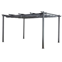 PERGOLA Cassis Grau 405/298.5/227 cm - Grau, Textil (298.5/227/405cm) - Happy Garden