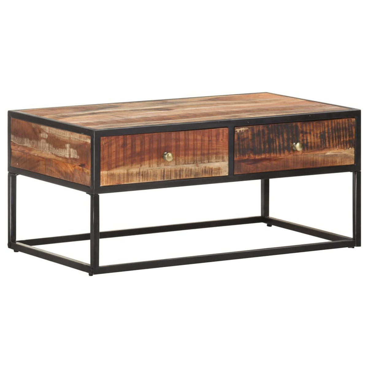 COUCHTISCH 90x50x40 cm Raues Akazienholz - Braun, Holz (90/40/90cm) - furnicato