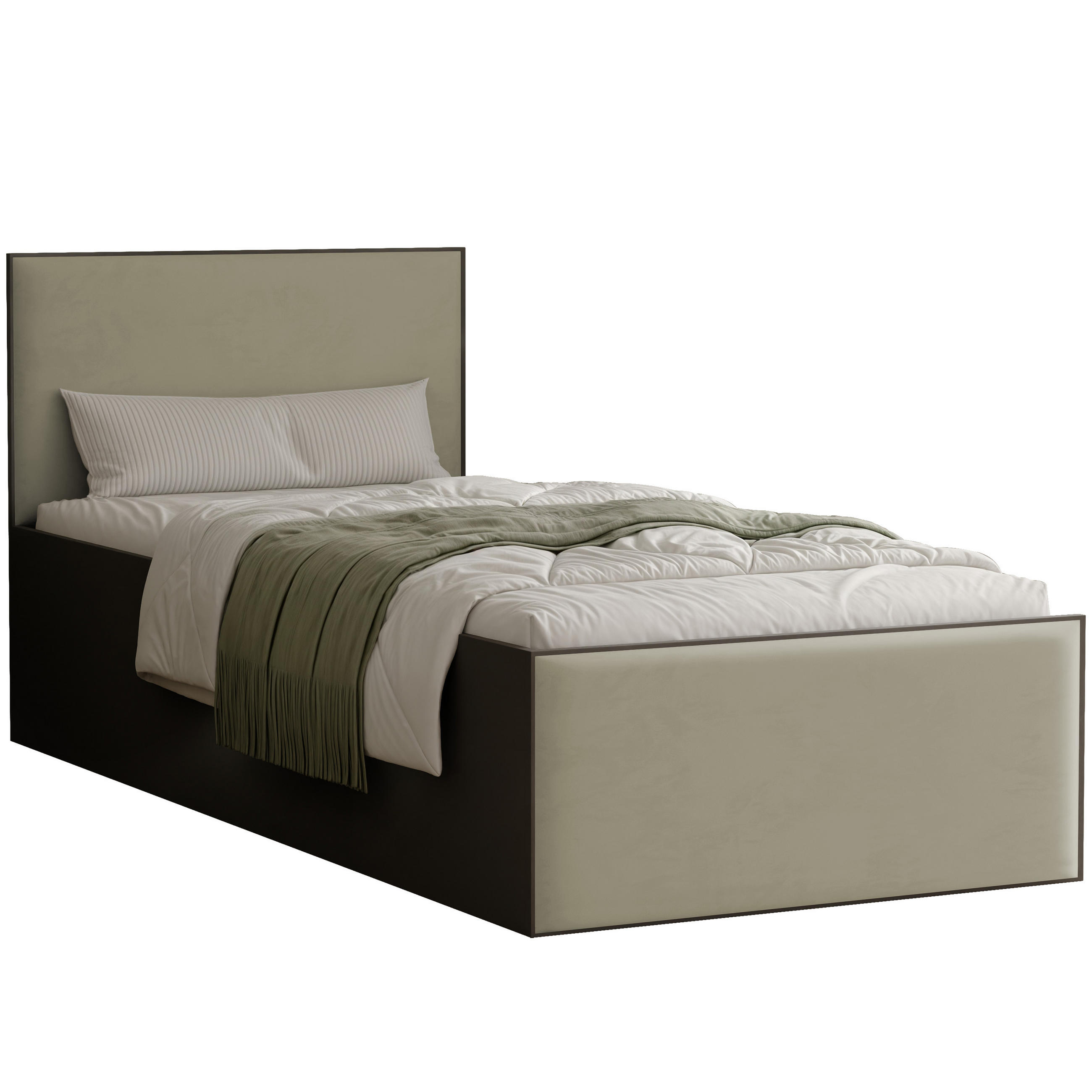 Idohome Polsterbett Salbeigrün 90x200 cm
