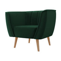 SESSEL Pas 1 - Smaragdgrün/Naturfarben, Holz/Textil (82/75/74cm) - MIRJAN24