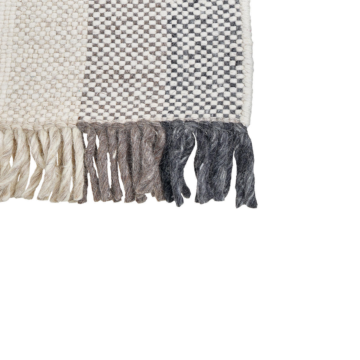 KURZFLOR-TEPPICH Emirler 200/140 cm - Weiß, Textil (140/200cm) - Beliani