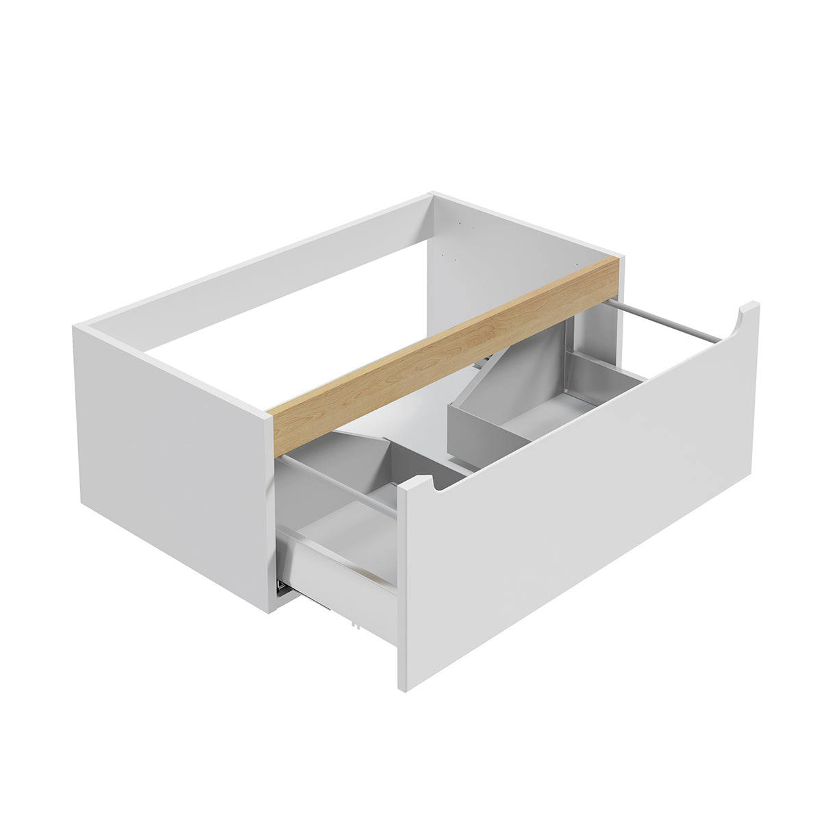 WASCHTISCH 80cm Livia Weiß - Weiß, Holzwerkstoff (80/30/45cm) - Petits-meubles