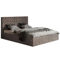 BETT Braun OLDO 4 Gepolstert Hydrophobe Stoff 180x200 cm - Braun, Textil (180/200cm) - Sepro Meble