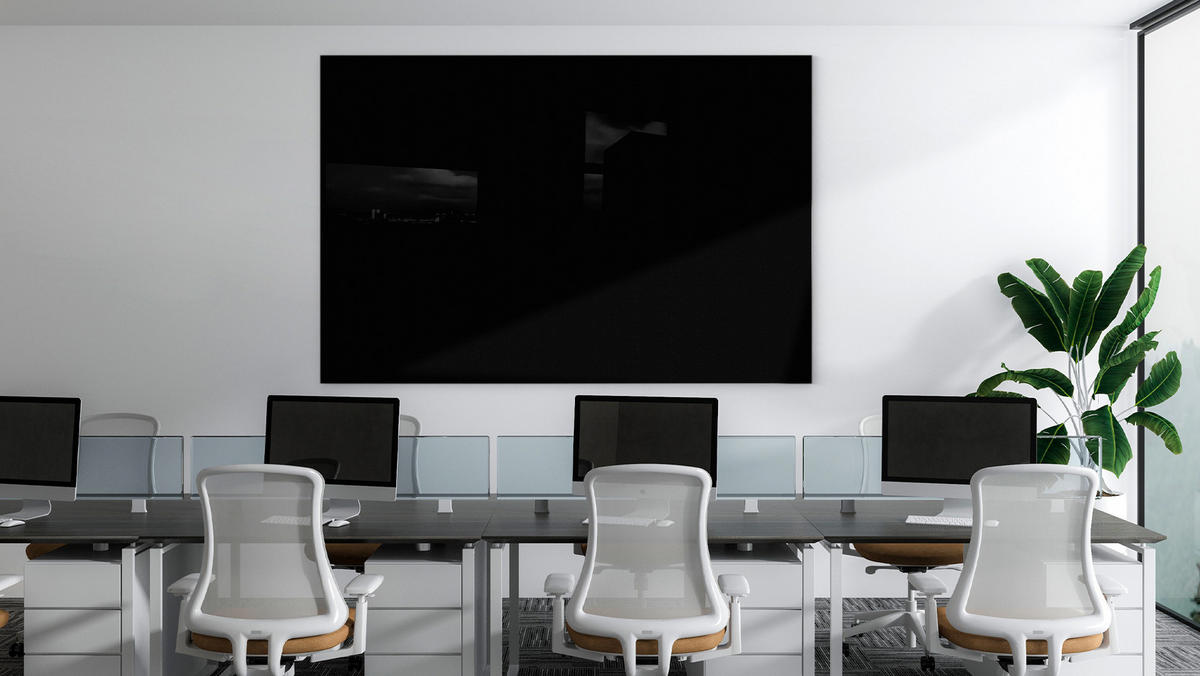 GLASBOARD - Schwarz 180x120cm - Schwarz, Glas (180/120/0.7cm) - ALLboards