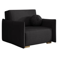 SCHLAFSOFA Viva Glov I - Schwarz/Naturfarben, Holz/Textil (104/85/98cm) - MIRJAN24