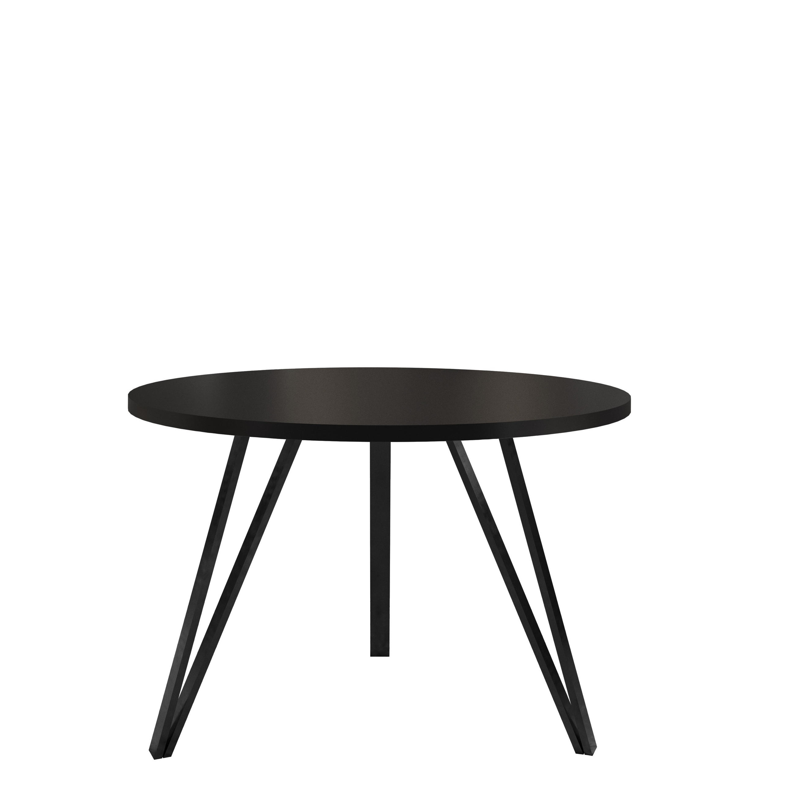 COUCHTISCH Linea Schwarz, Schwarze Beine - Schwarz, Holzwerkstoff/Metall (67/67/45cm) - Bettso