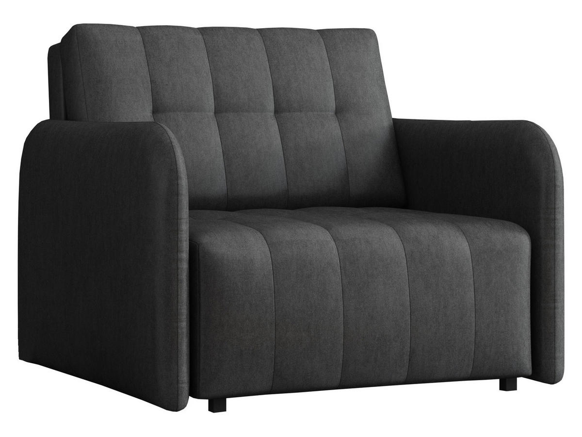 SCHLAFSOFA Viva Grand I - Dunkelgrau/Schwarz, Holz/Kunststoff (98/85/95cm) - MIRJAN24